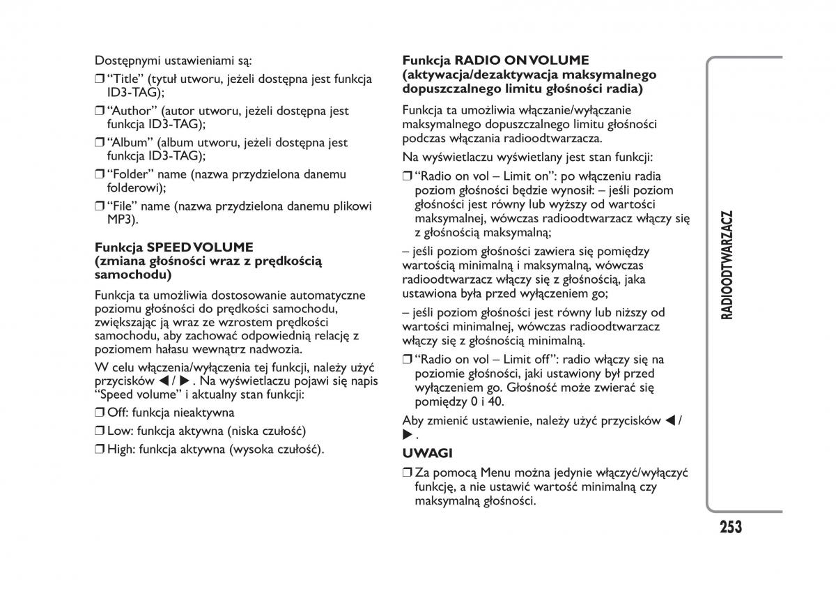 Fiat Panda III 3 instrukcja obslugi / page 257