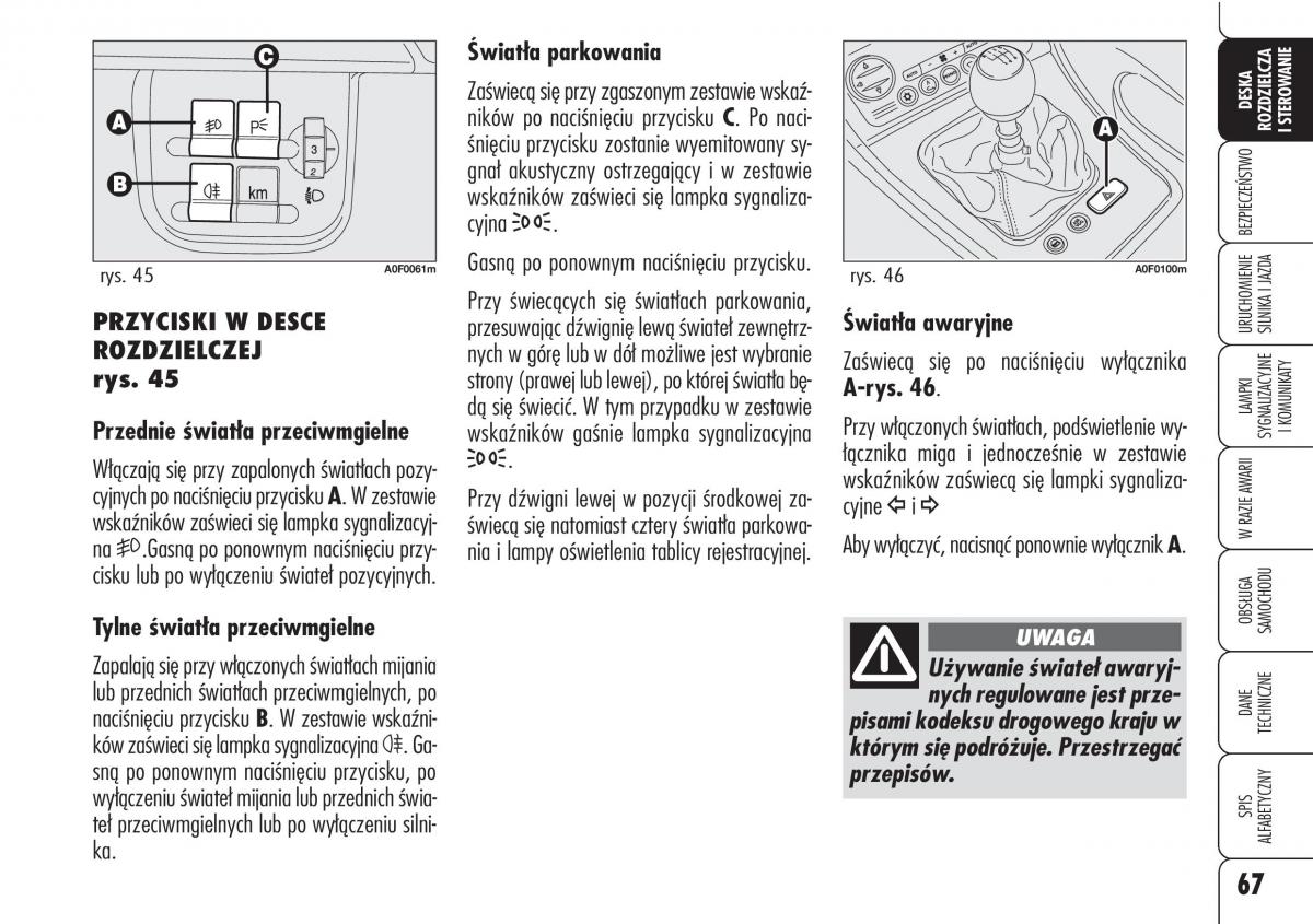 Alfa Romeo Brera Spider instrukcja obslugi / page 69