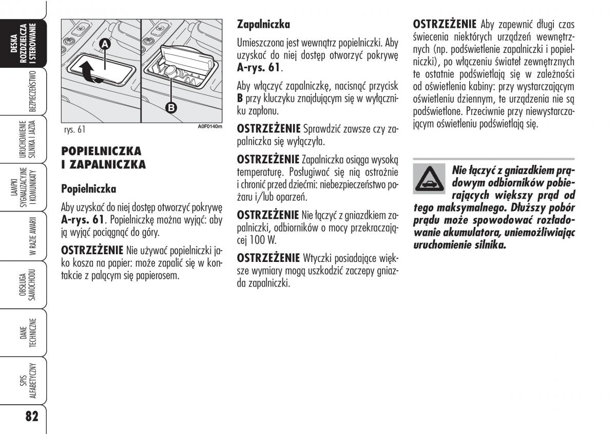 Alfa Romeo Brera Spider instrukcja obslugi / page 84