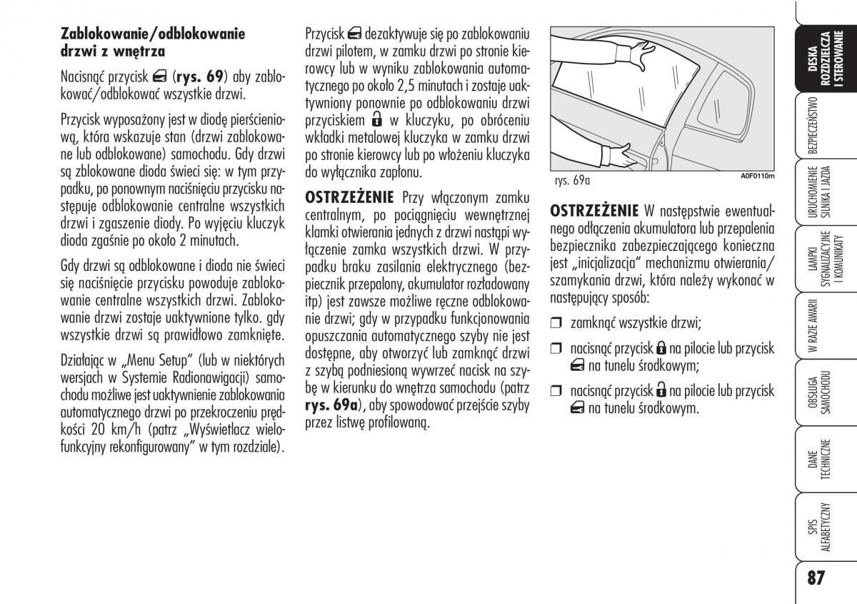 Alfa Romeo Brera Spider instrukcja obslugi / page 89