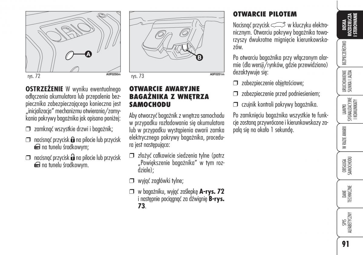 Alfa Romeo Brera Spider instrukcja obslugi / page 93