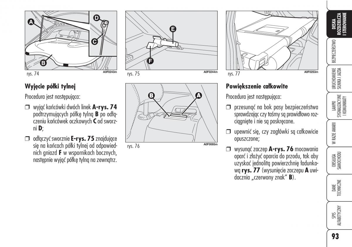 Alfa Romeo Brera Spider instrukcja obslugi / page 95