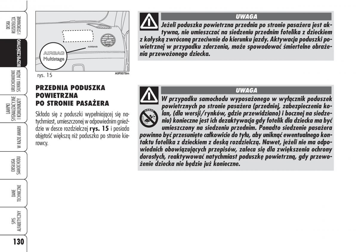 Alfa Romeo Brera Spider instrukcja obslugi / page 132