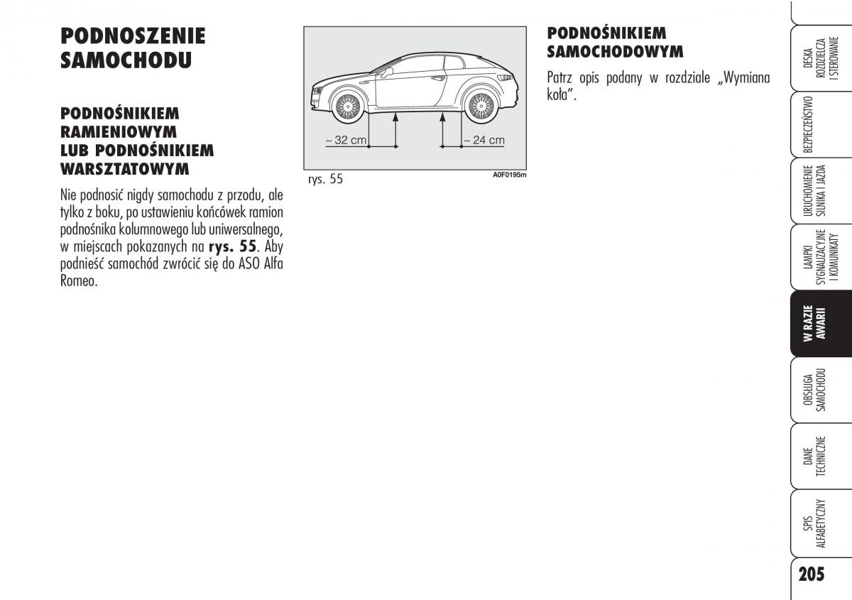 Alfa Romeo Brera Spider instrukcja obslugi / page 207