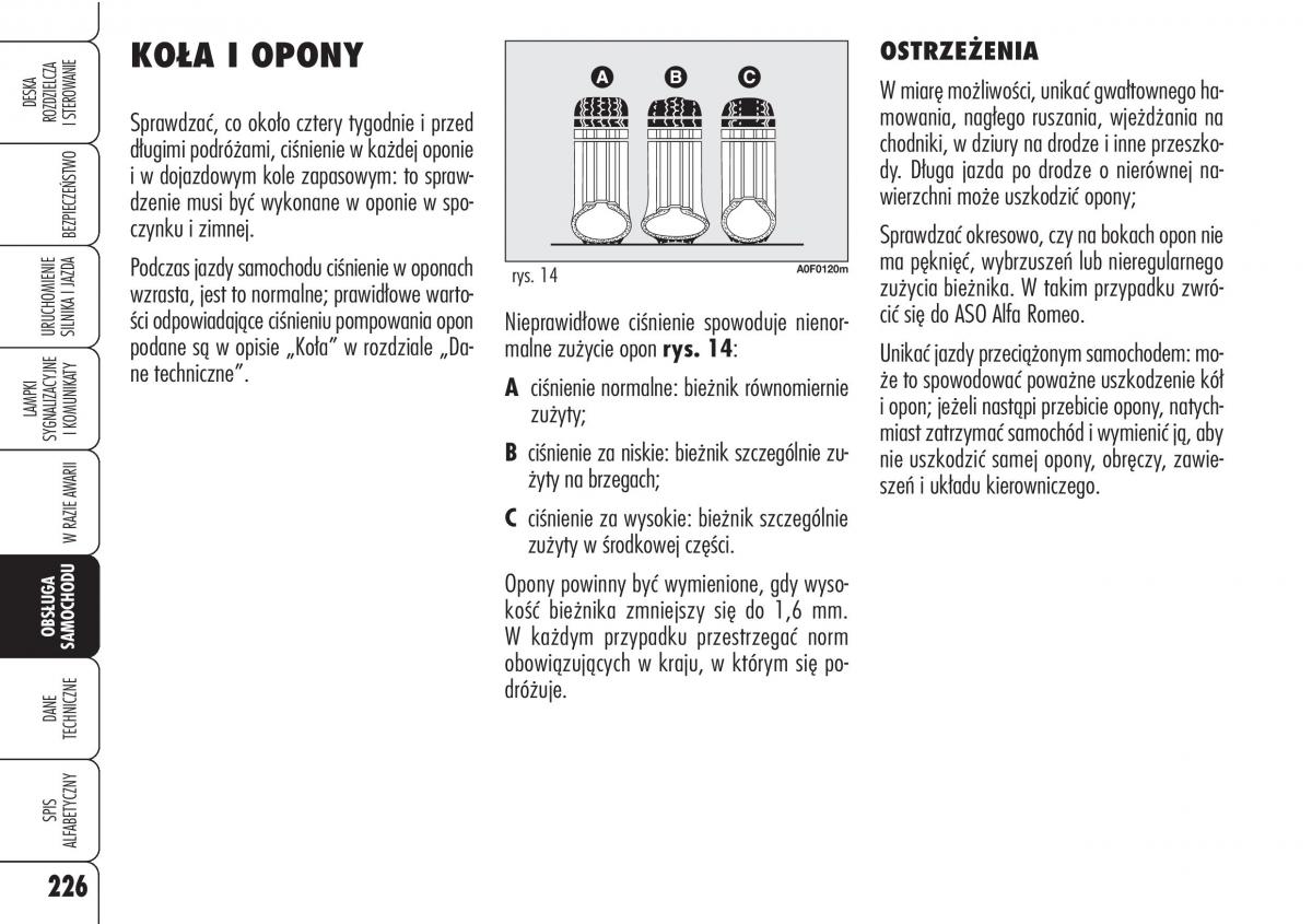 Alfa Romeo Brera Spider instrukcja obslugi / page 228