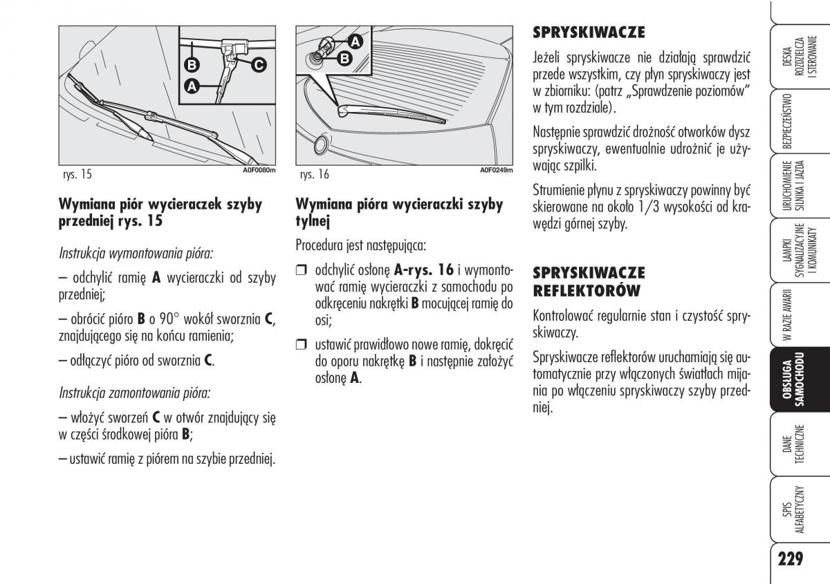 Alfa Romeo Brera Spider instrukcja obslugi / page 231