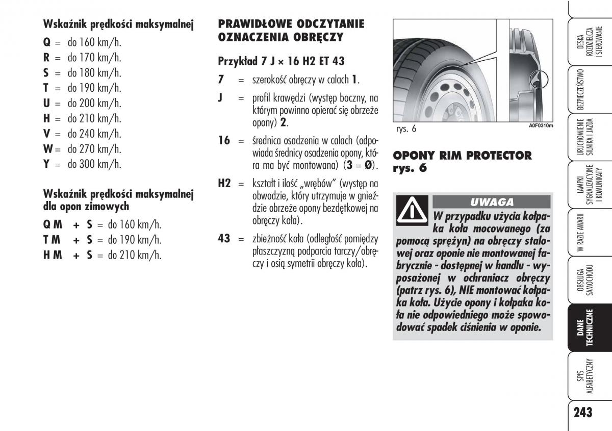 Alfa Romeo Brera Spider instrukcja obslugi / page 245