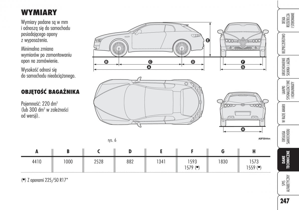 Alfa Romeo Brera Spider instrukcja obslugi / page 249