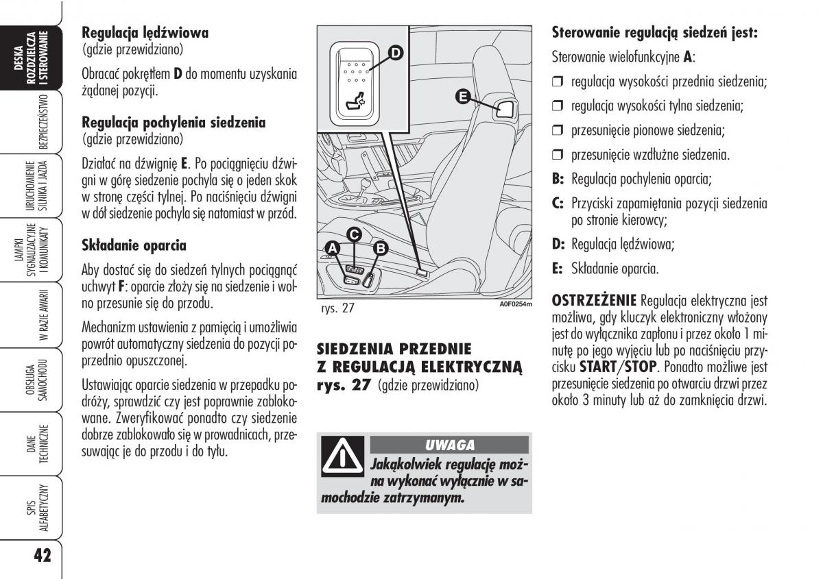 Alfa Romeo Brera Spider instrukcja obslugi / page 44