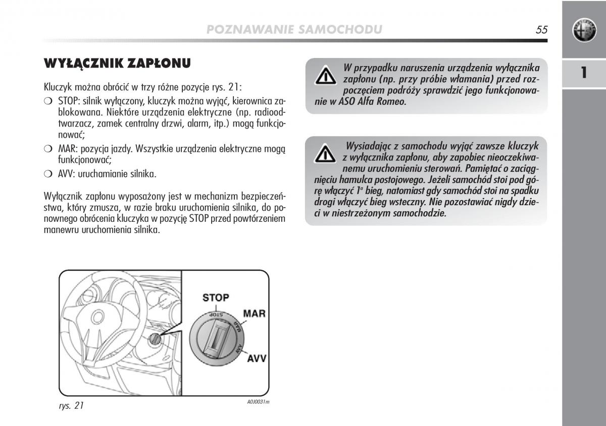 manual  Alfa Romeo Mito instrukcja / page 56