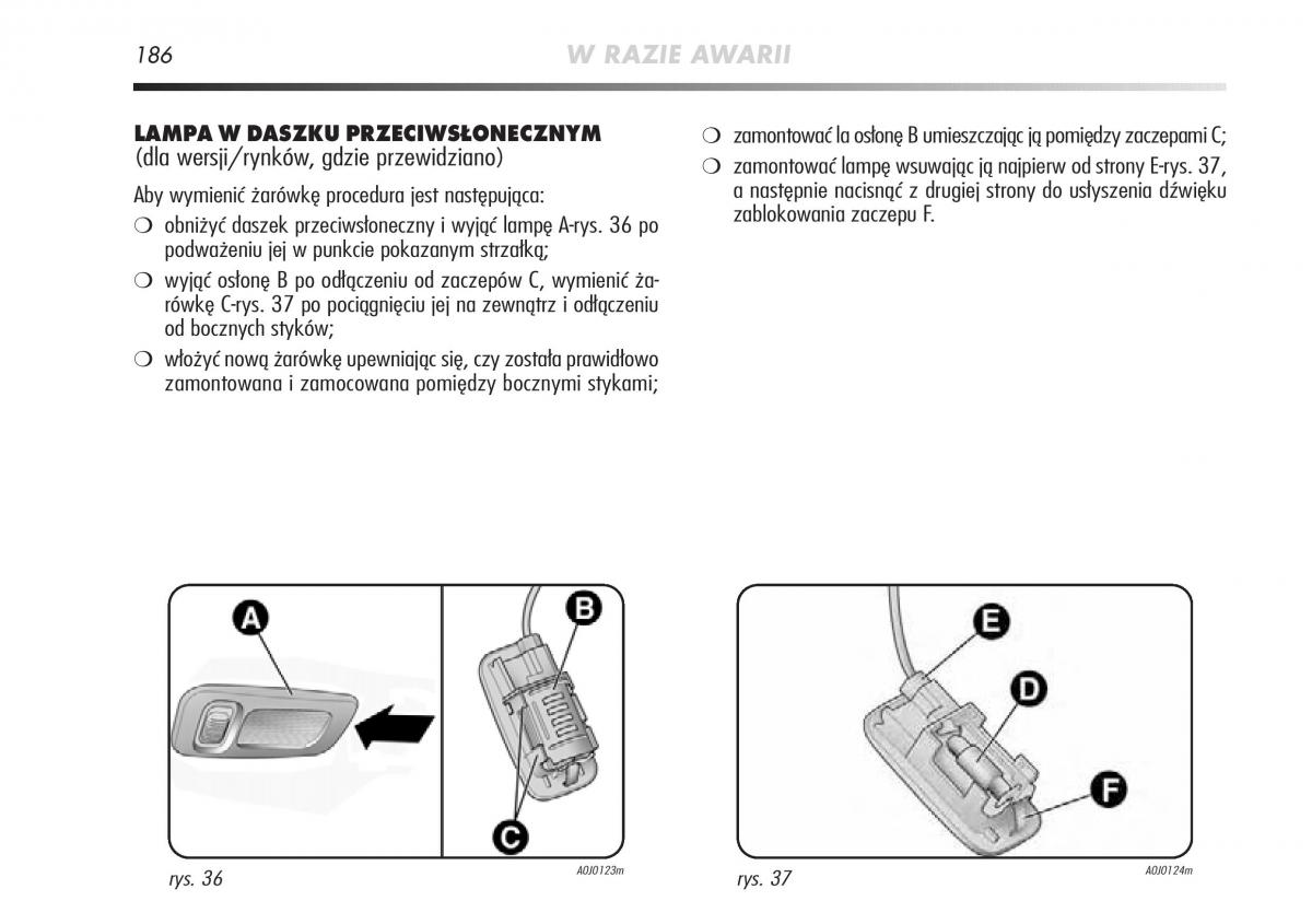 Alfa Romeo Mito instrukcja obslugi / page 187