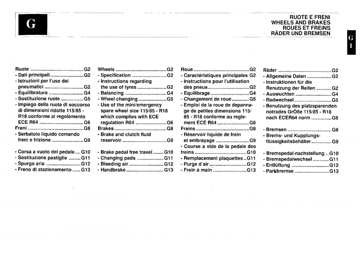 Ferrari Testarossa owners manual / page 64