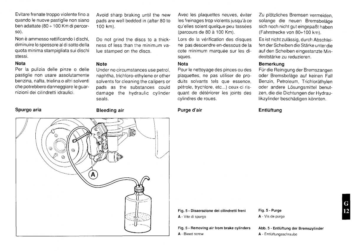 Ferrari Testarossa owners manual / page 75