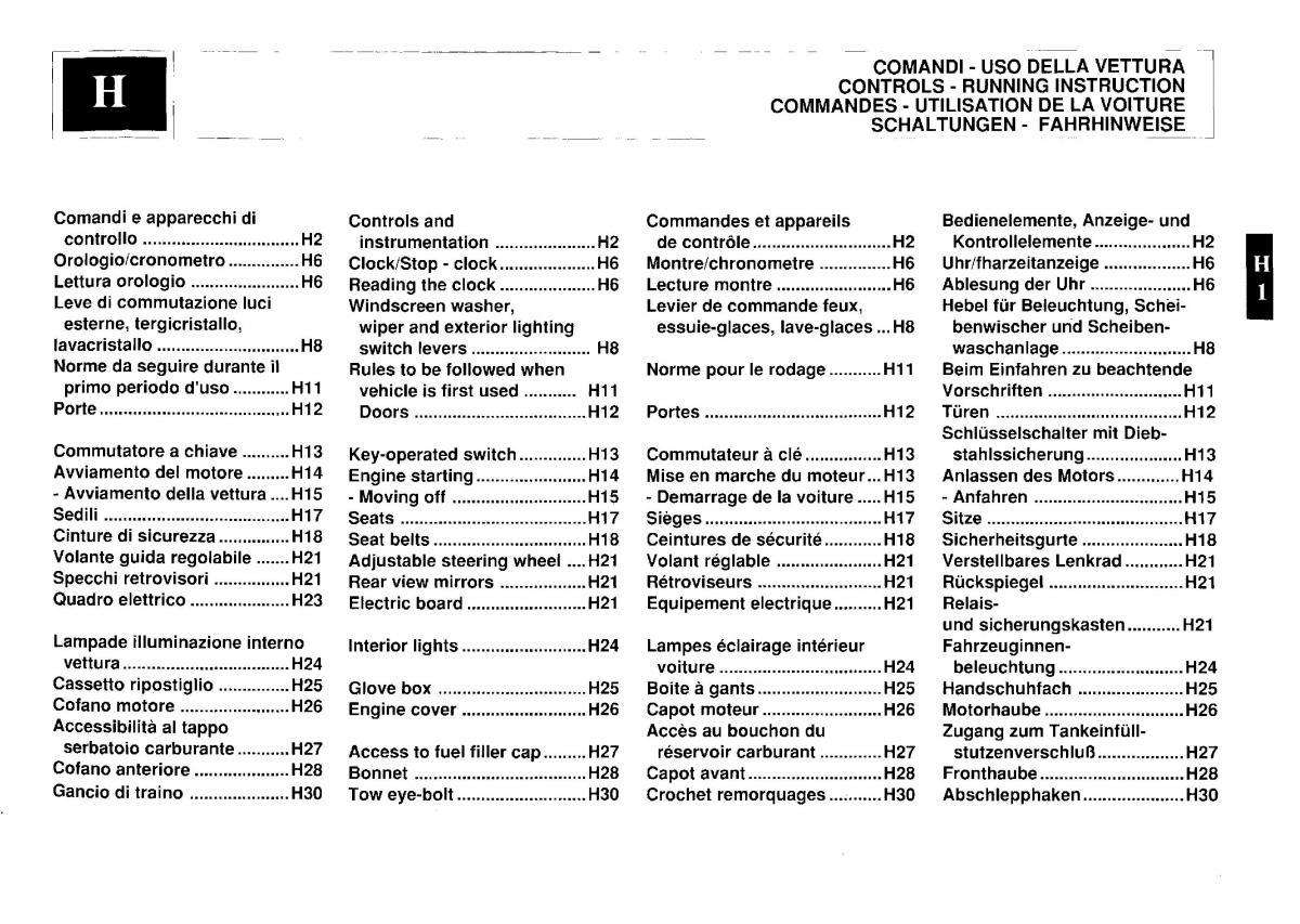 Ferrari Testarossa owners manual / page 78