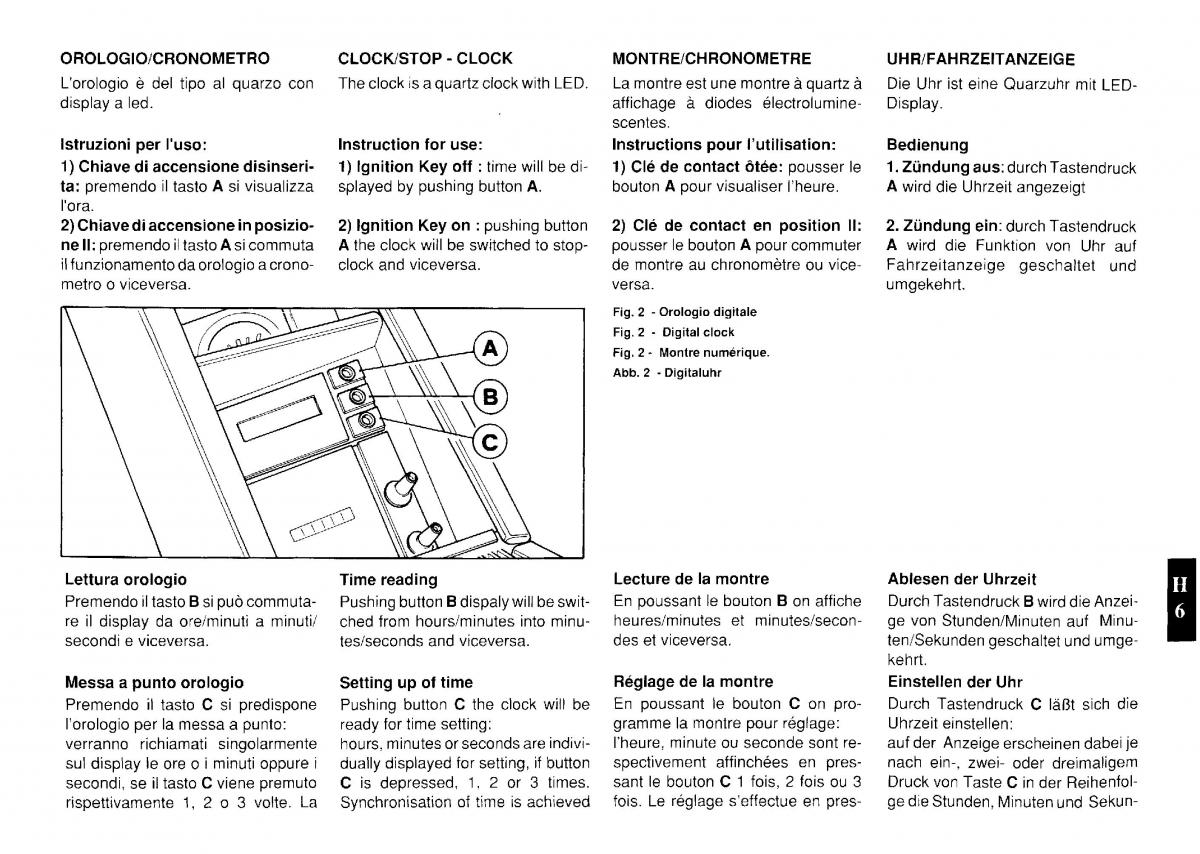 Ferrari Testarossa owners manual / page 83