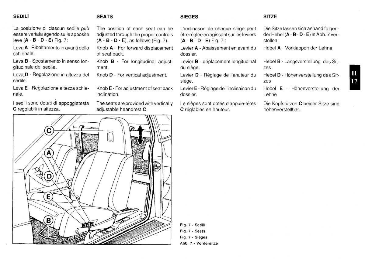 Ferrari Testarossa owners manual / page 94