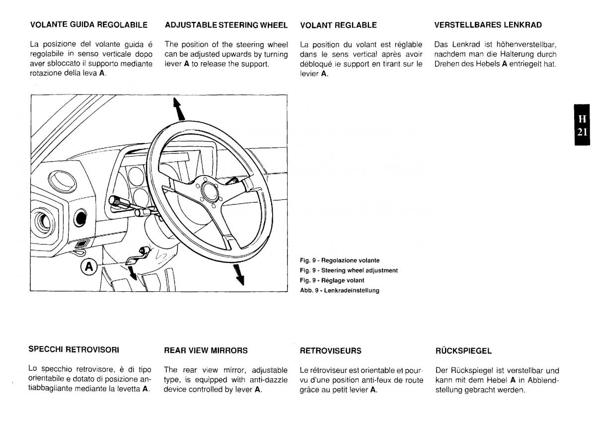 Ferrari Testarossa owners manual / page 98