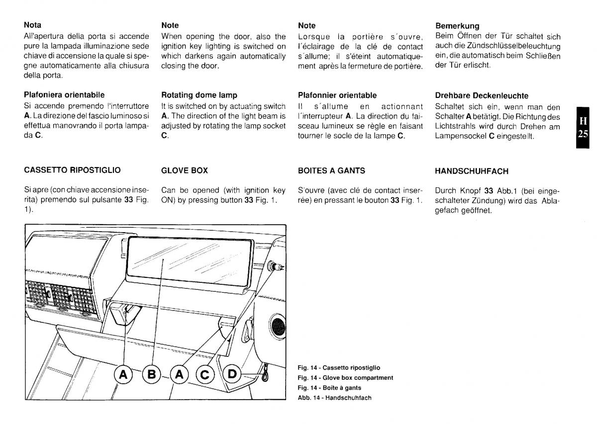 Ferrari Testarossa owners manual / page 102