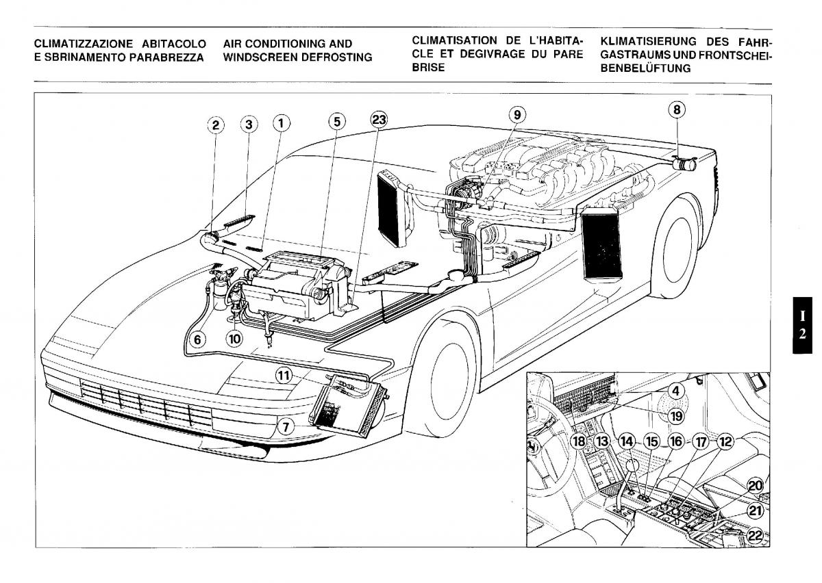 Ferrari Testarossa owners manual / page 109