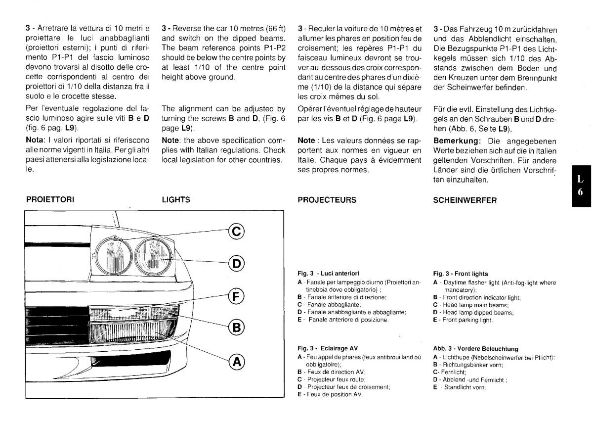 Ferrari Testarossa owners manual / page 119