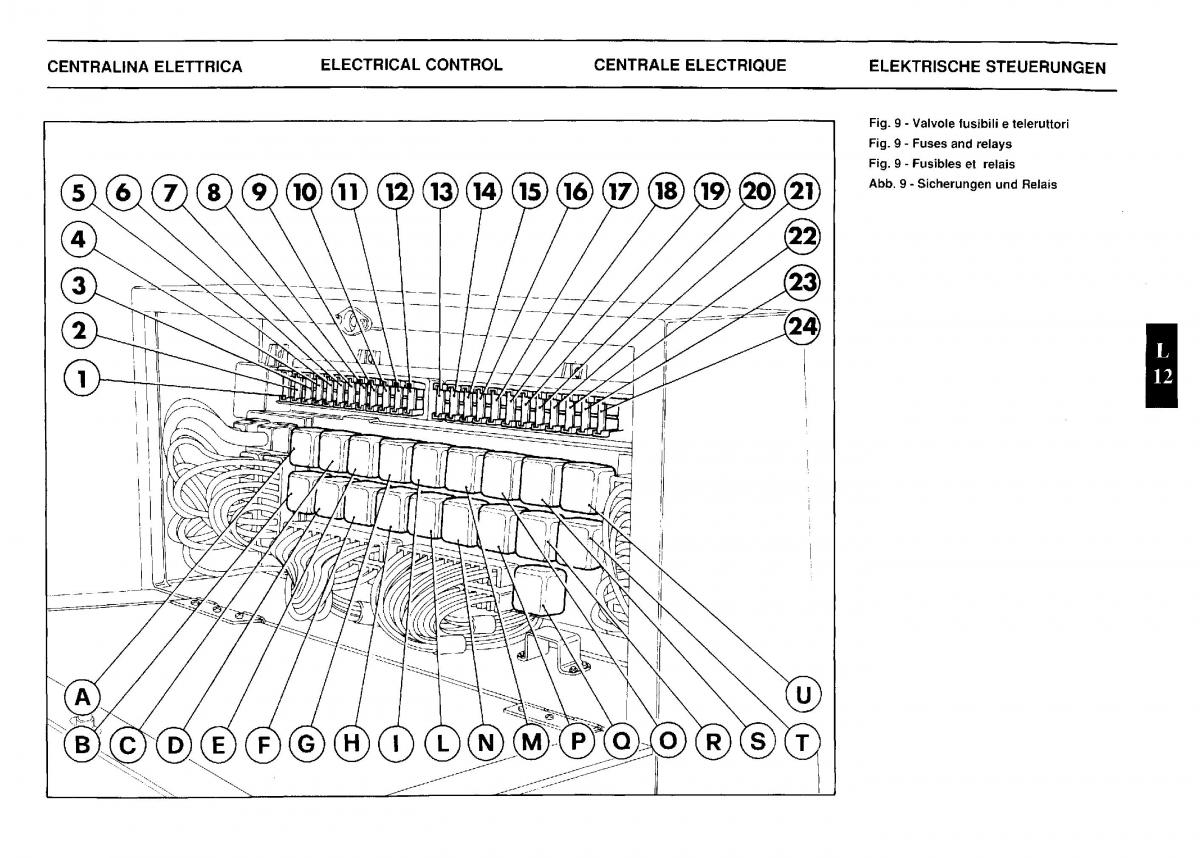 Ferrari Testarossa owners manual / page 125