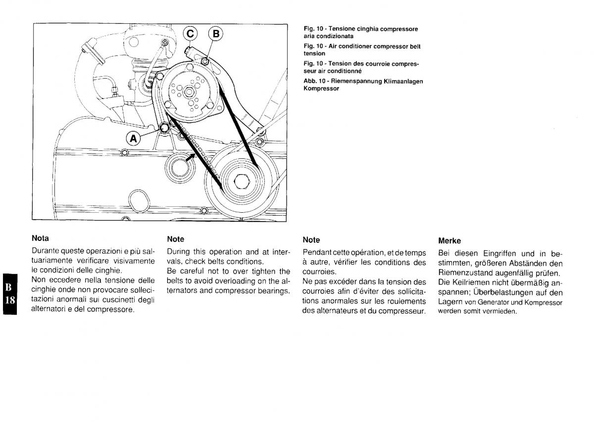 Ferrari Testarossa owners manual / page 31