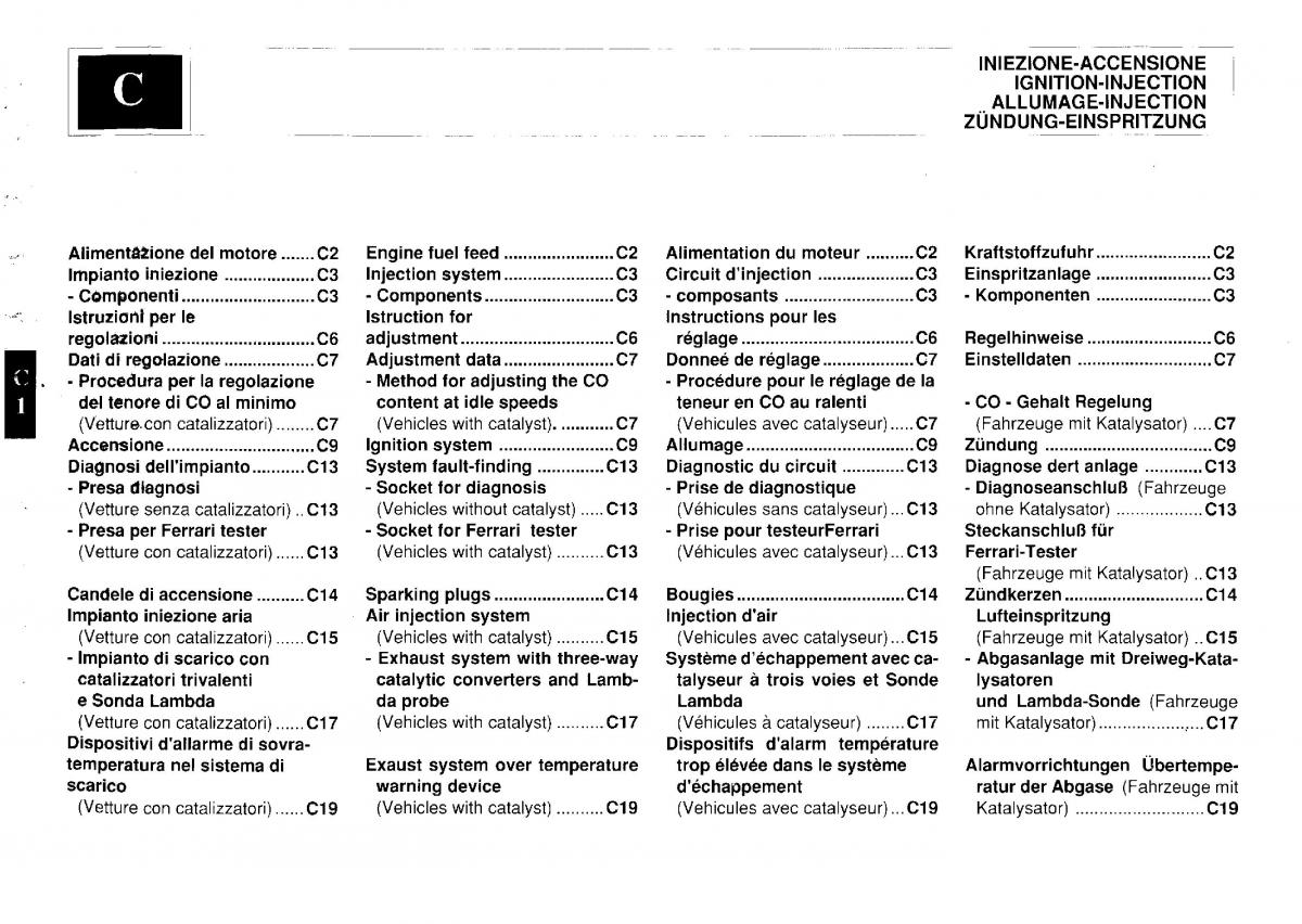 Ferrari Testarossa owners manual / page 32