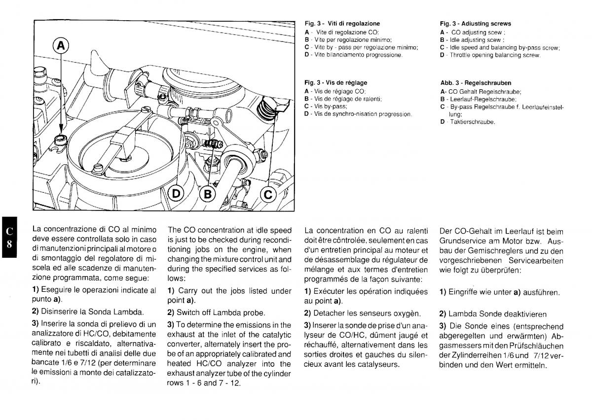 Ferrari Testarossa owners manual / page 39