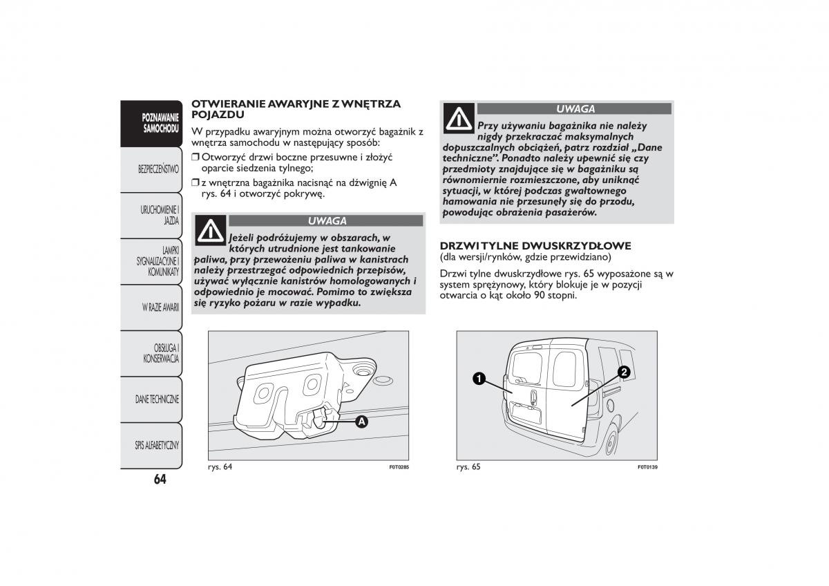 Fiat Quobo instrukcja obslugi / page 67