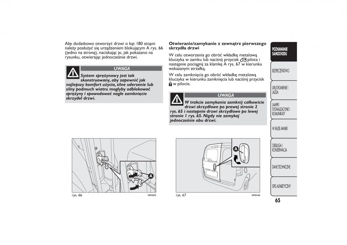 Fiat Quobo instrukcja obslugi / page 68