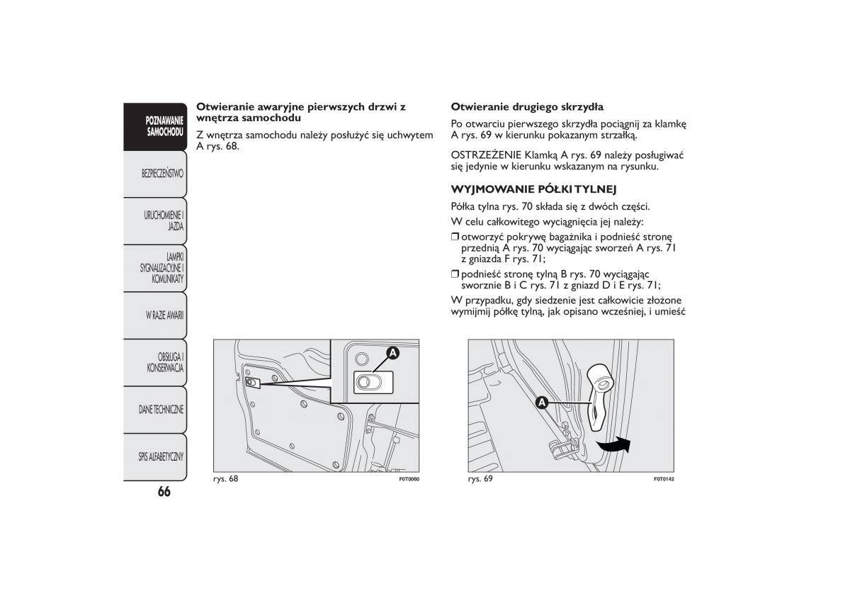 Fiat Quobo instrukcja obslugi / page 69