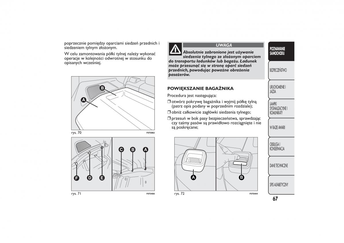 Fiat Quobo instrukcja obslugi / page 70