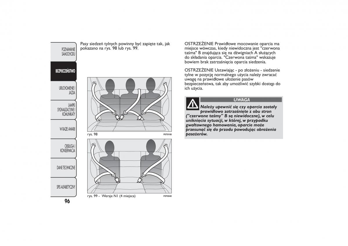 Fiat Quobo instrukcja obslugi / page 99