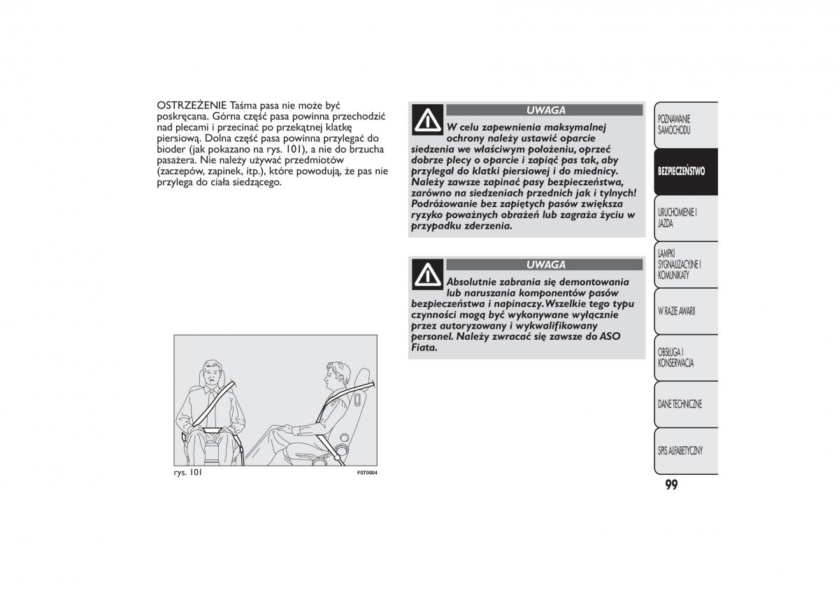 Fiat Quobo instrukcja obslugi / page 102