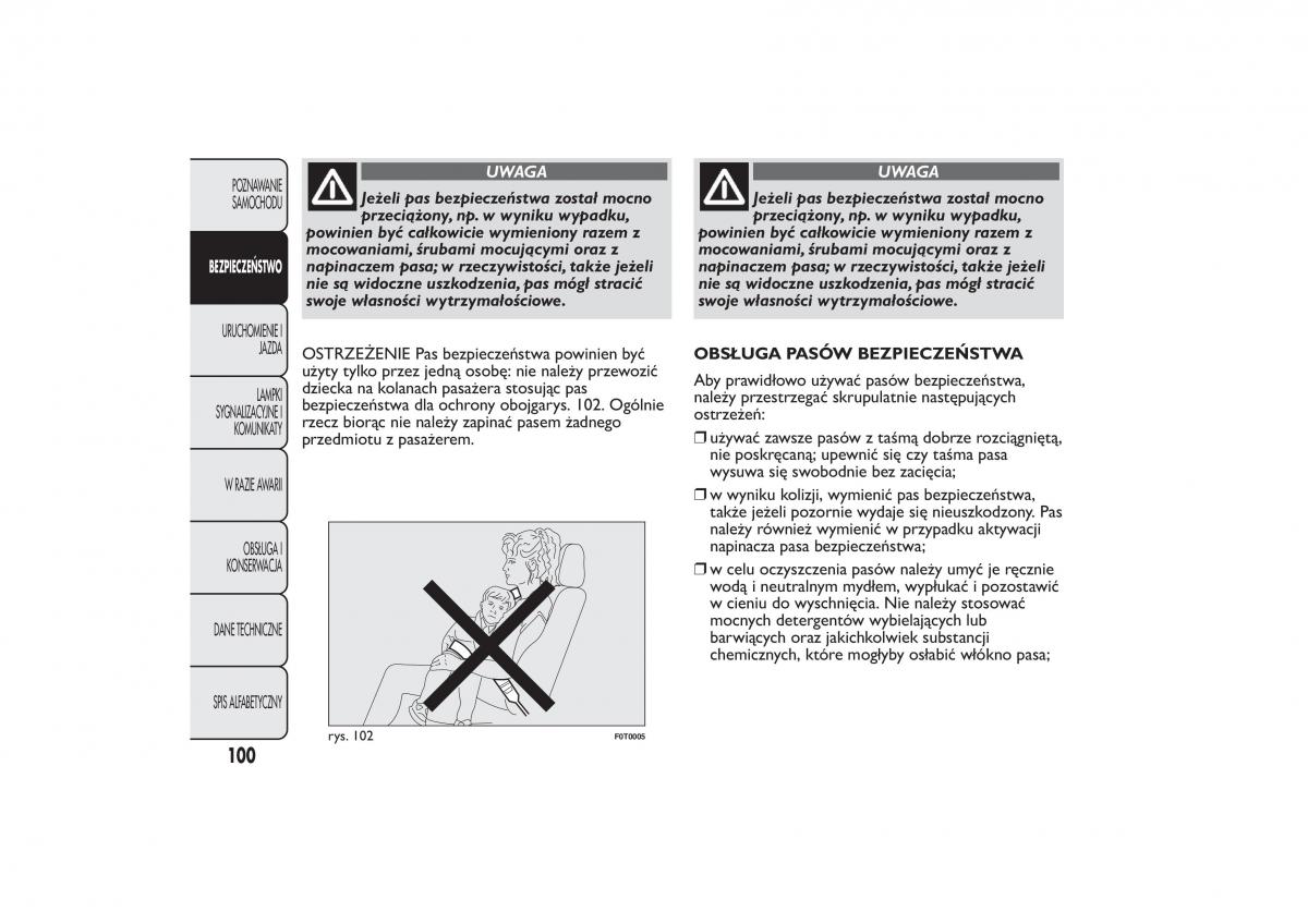 Fiat Quobo instrukcja obslugi / page 103