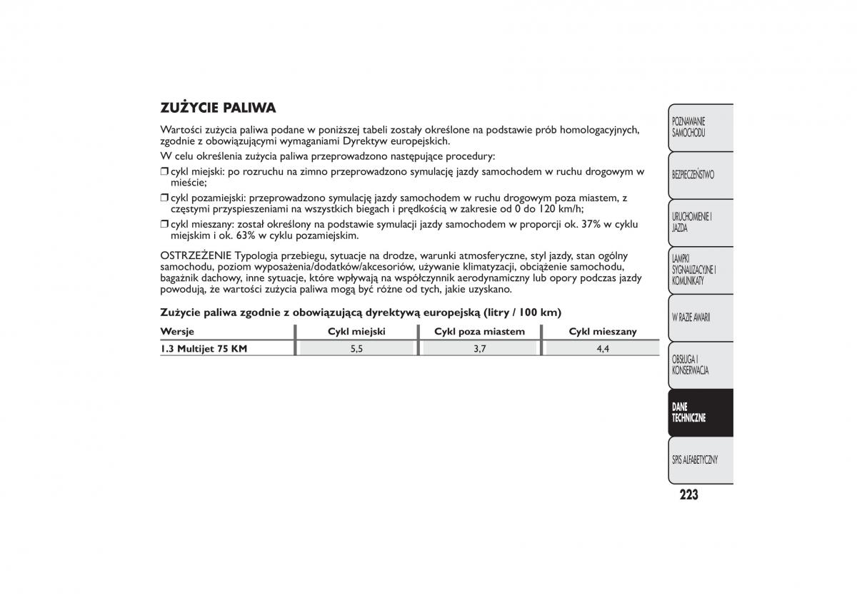 Fiat Quobo instrukcja obslugi / page 226