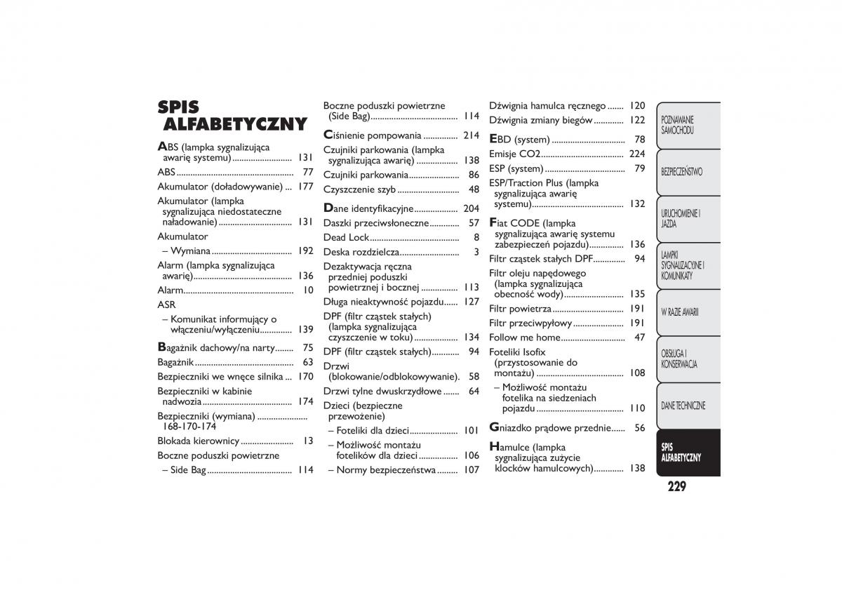 Fiat Quobo instrukcja obslugi / page 232