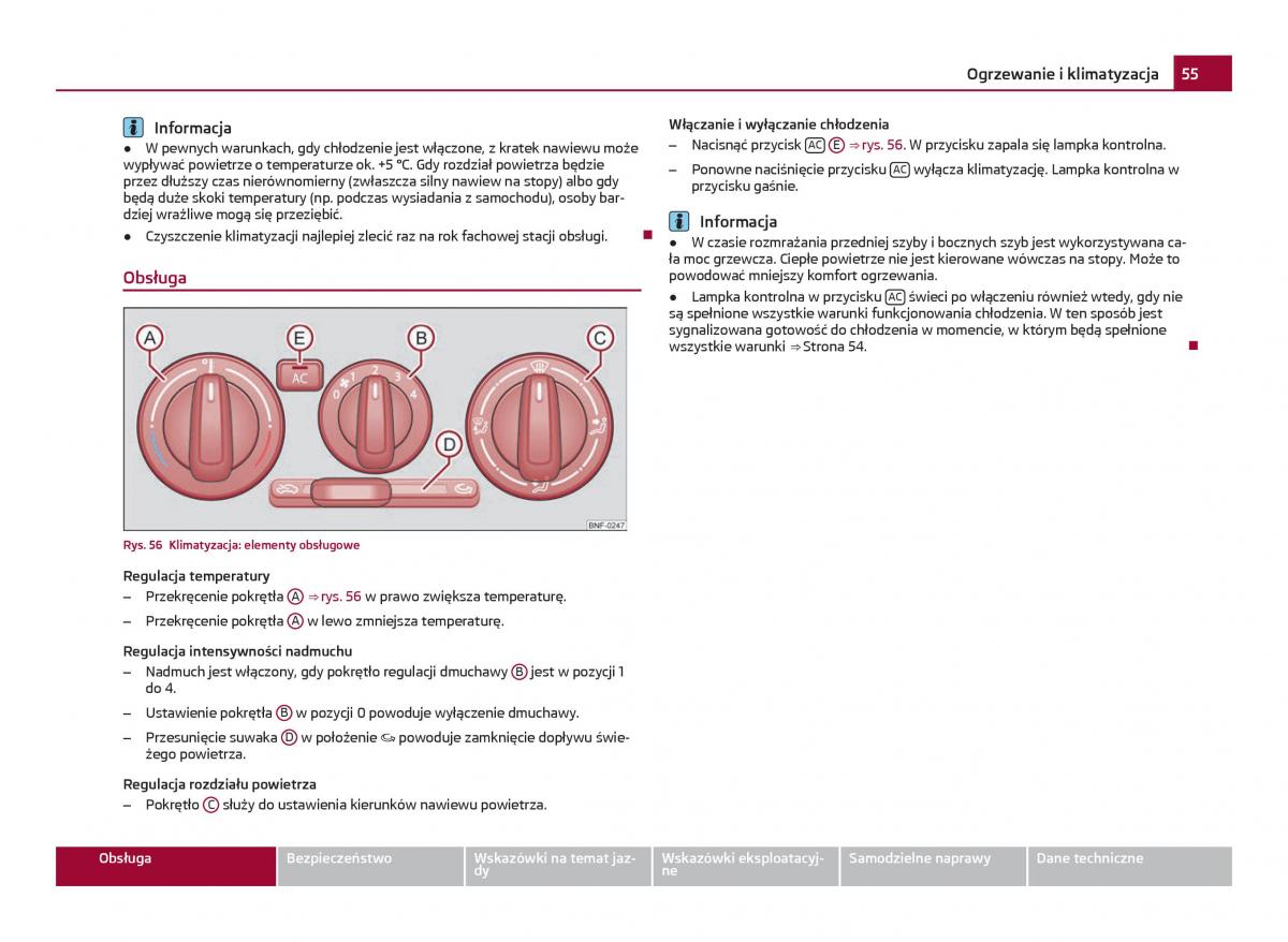 Skoda Citigo instrukcja obslugi / page 56