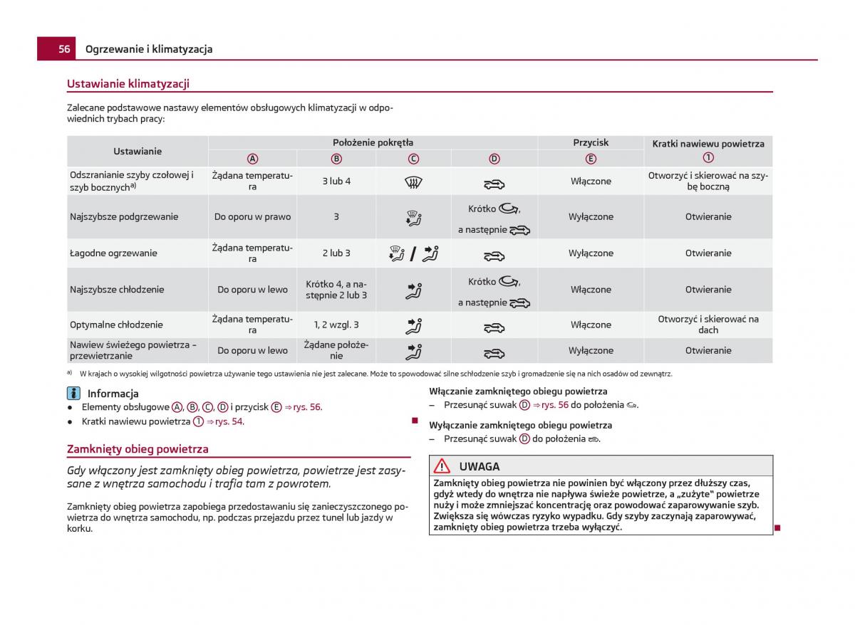 Skoda Citigo instrukcja obslugi / page 57