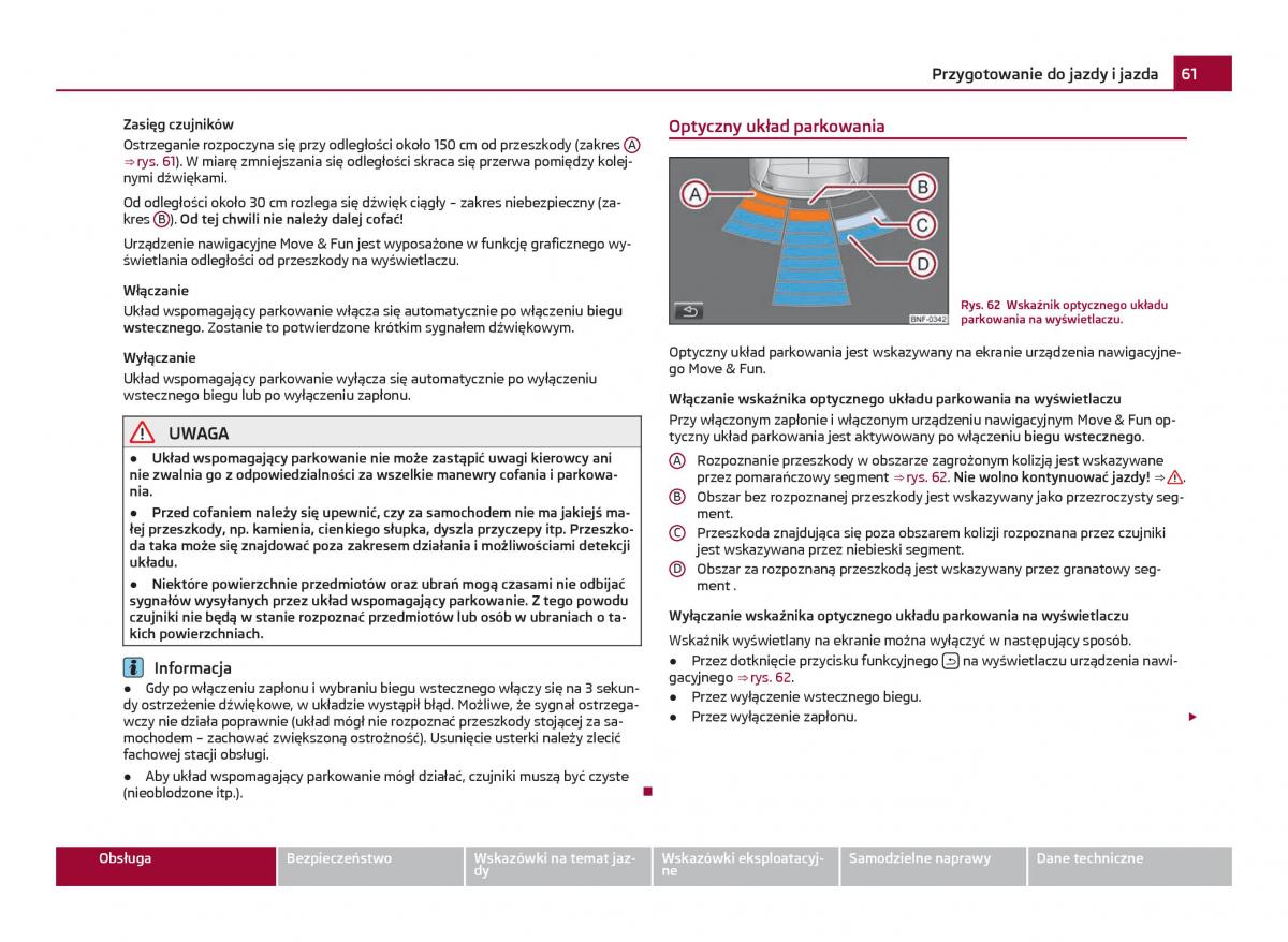 Skoda Citigo instrukcja obslugi / page 62