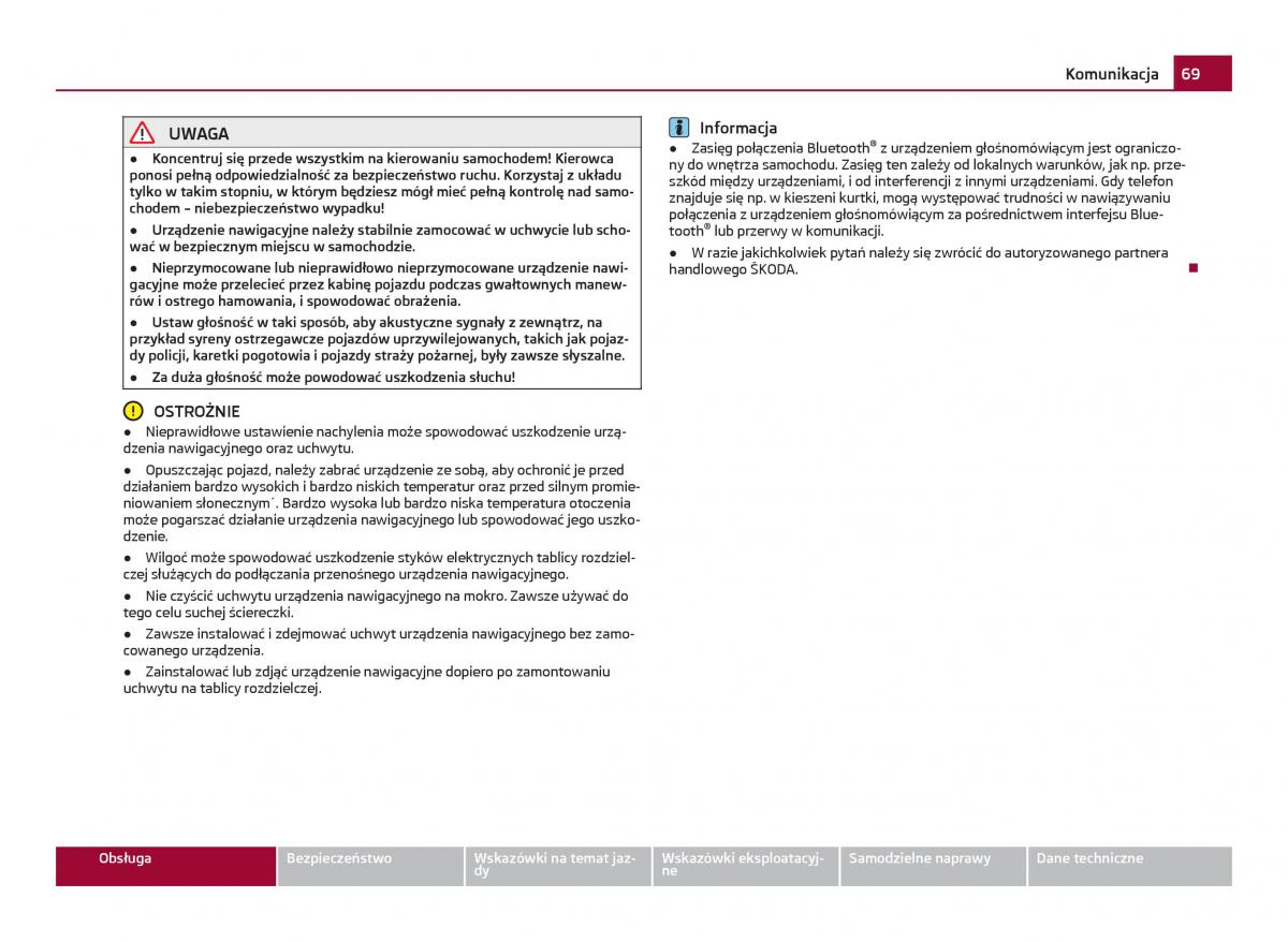 Skoda Citigo instrukcja obslugi / page 70