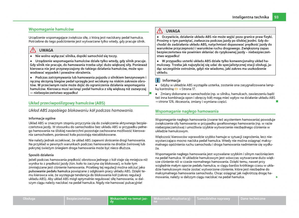 Skoda Citigo instrukcja obslugi / page 94