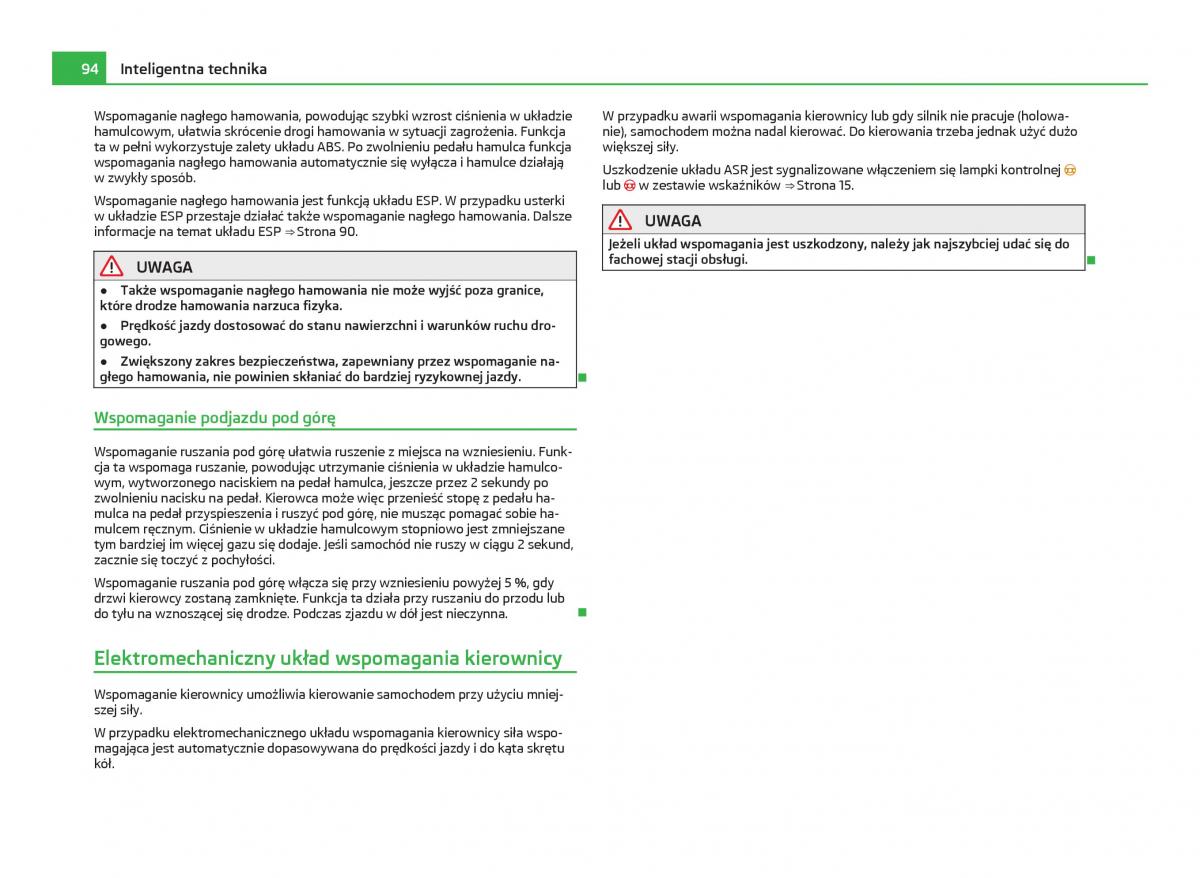 Skoda Citigo instrukcja obslugi / page 95