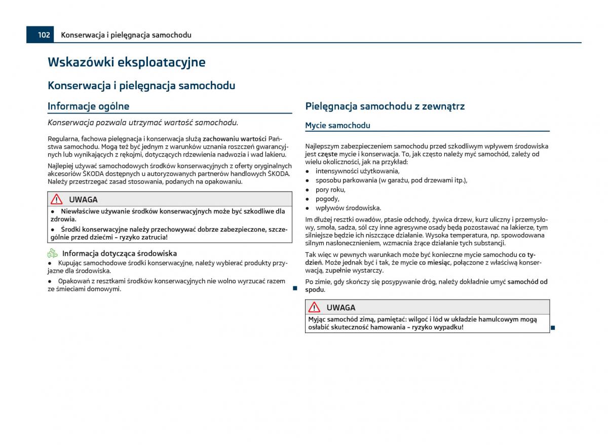 Skoda Citigo instrukcja obslugi / page 103