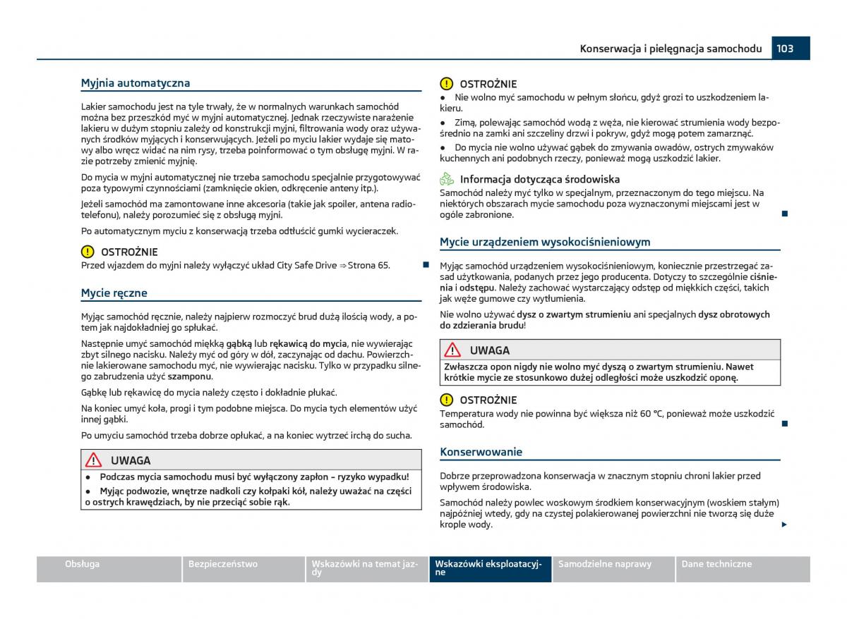 Skoda Citigo instrukcja obslugi / page 104