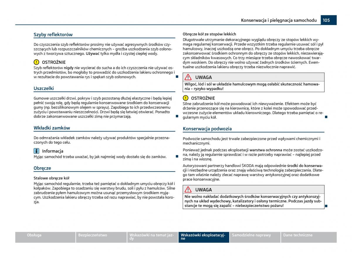 Skoda Citigo instrukcja obslugi / page 106