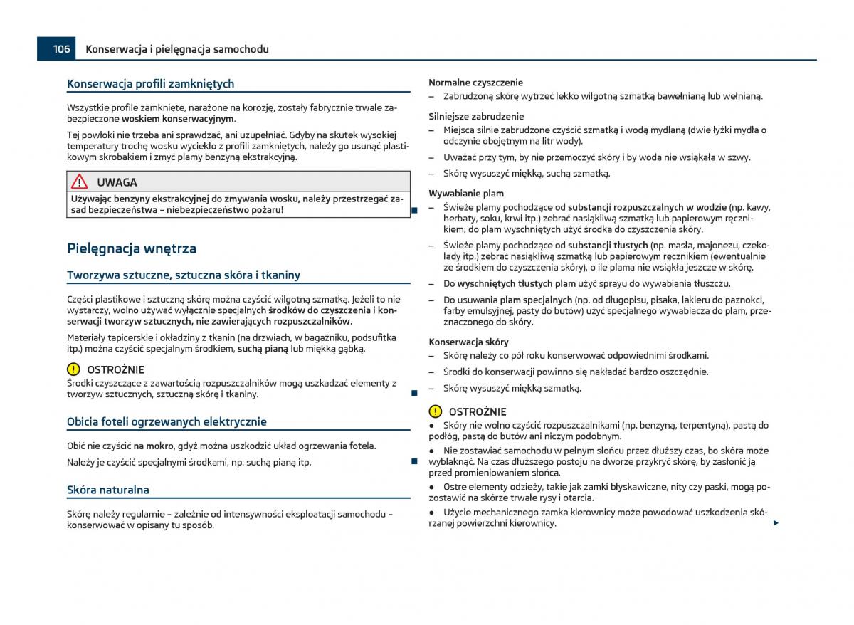 Skoda Citigo instrukcja obslugi / page 107