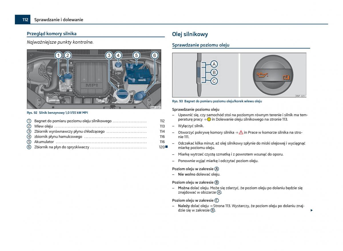 Skoda Citigo instrukcja obslugi / page 113