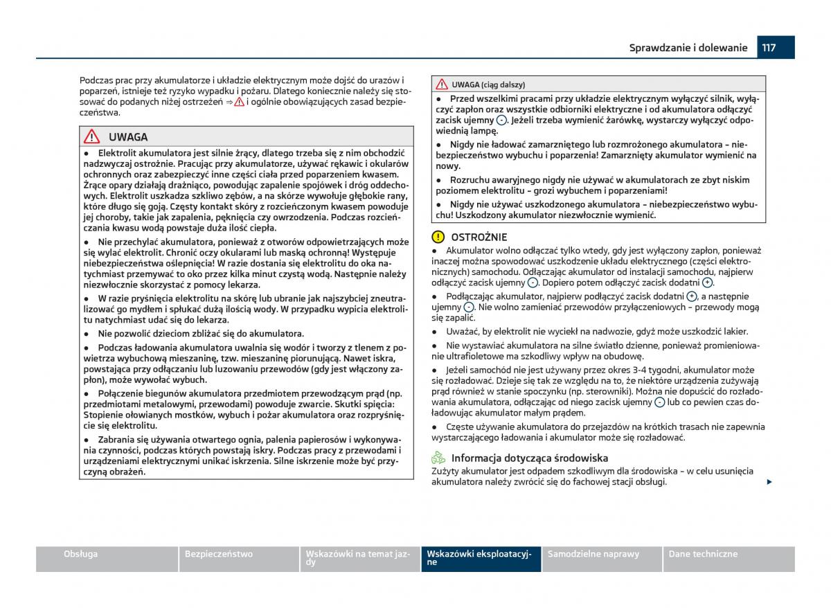 Skoda Citigo instrukcja obslugi / page 118