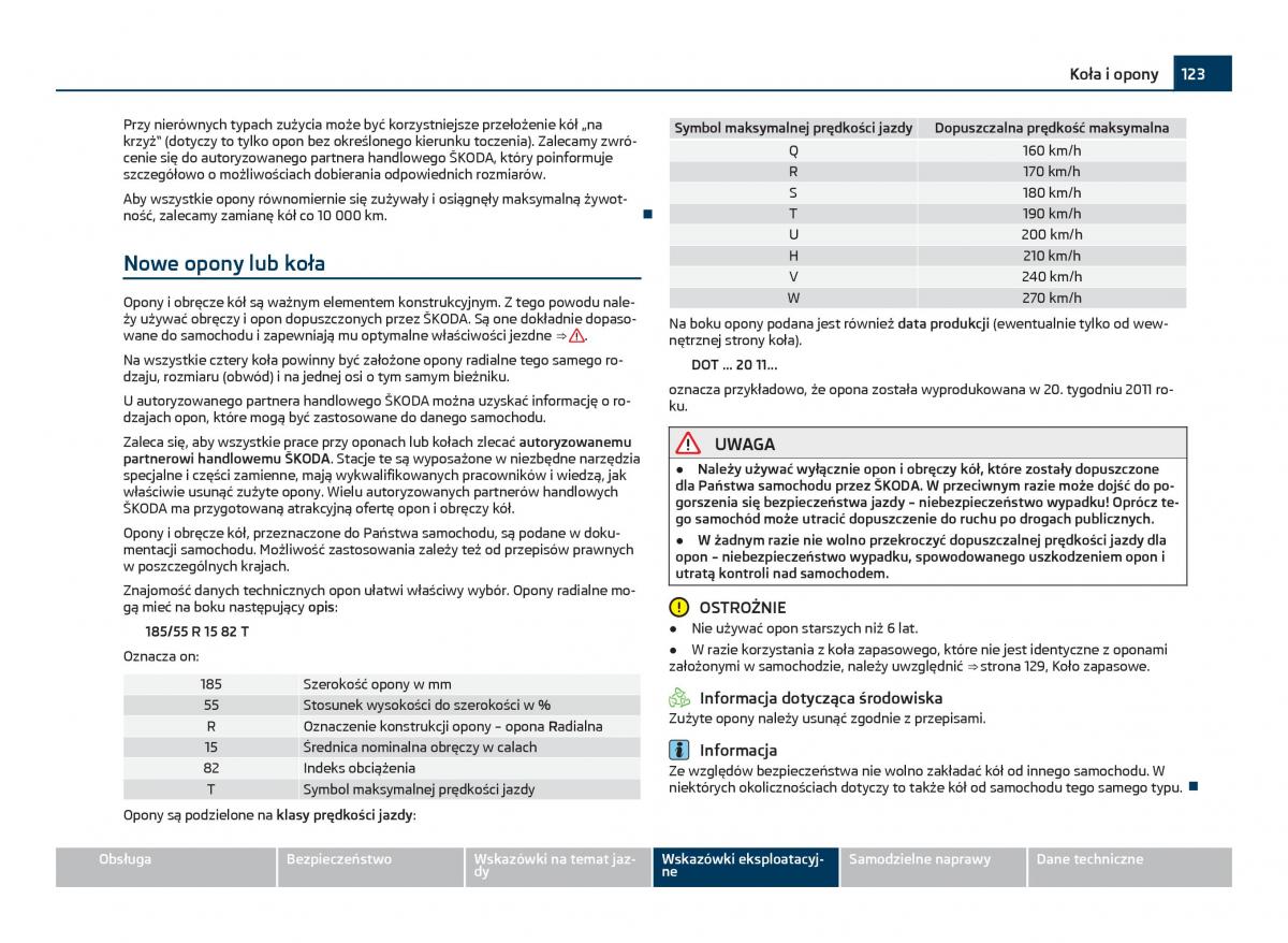 Skoda Citigo instrukcja obslugi / page 124